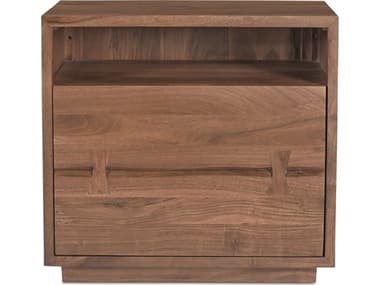 Moe's Home Madagascar 1-Drawer Acacia Wood Nightstand MEVE104703
