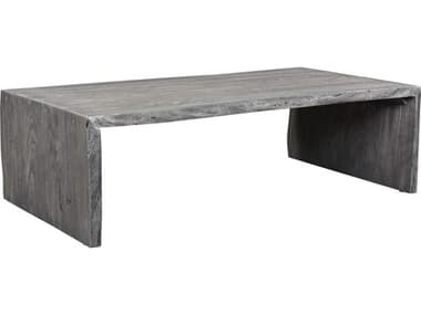 Moe's Home Tyrell 54" Rectangular Wood Sandblasted Distressed Grey Coffee Table MEVE109429