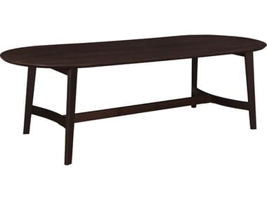 Moe's Home Trie Oval Wood Dark Brown Dining Table MEVE1099200