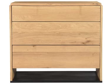 Moe's Home Quinton 36" Wide 3-Drawers Oak Wood Dresser MEVE110124