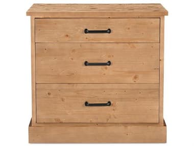 Moe's Home Tade 3 Drawer Nighstand Honey Pine MEVE113221