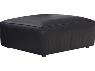 Moe's Home Form Vantage Black Leather Ottoman MEXQ100302