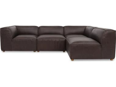 Moe's Home Form Brown Leather Sectional Sofa MEXQ100420