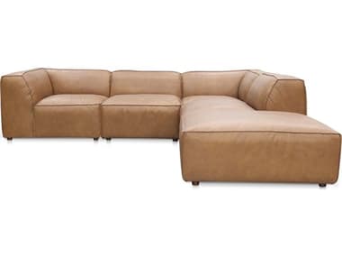 Moe's Home Form Brown Leather Sectional Sofa MEXQ100840