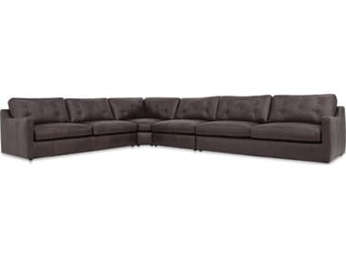 Moe's Home Thurlow Brown Leather Sectional Sofa MEXQ101820