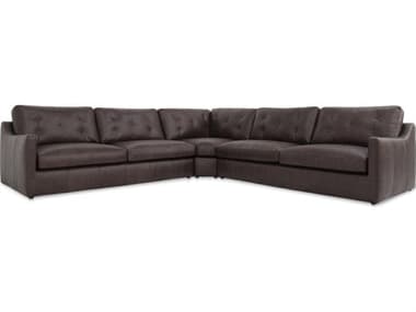 Moe's Home Thurlow Brown Leather Sectional Sofa MEXQ102020