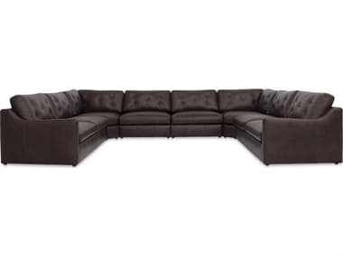 Moe's Home Thurlow Brown Leather Sectional Sofa MEXQ102120