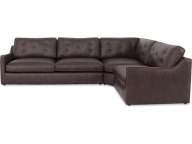 Moe's Home Thurlow Brown Leather Right Sectional Sofa MEXQ102320