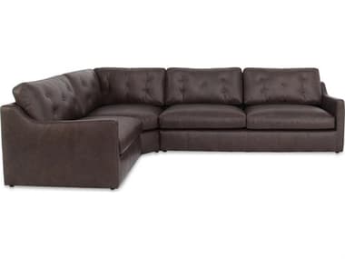 Moe's Home Thurlow Brown Leather Left Sectional Sofa MEXQ102420