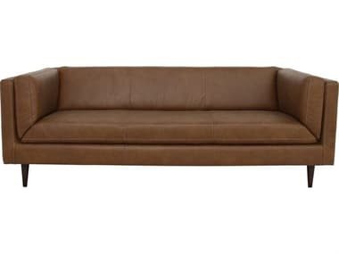 Moe's Home Woods Brown Leather Sofa MEXQ102503