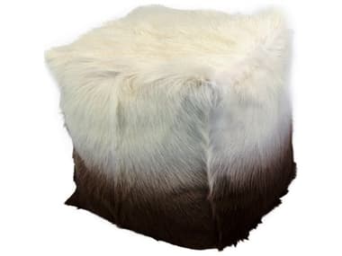 Moe's Home Goat Cappuccino Brown Fur Ottoman MEXU101014