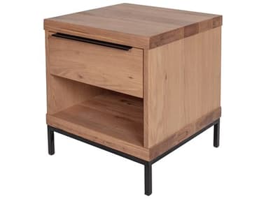 Moe's Home 1-Drawer Brown Oak Wood Nightstand MEYC101324