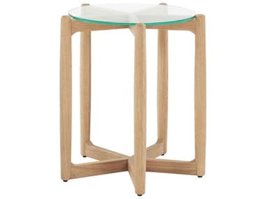 Moe's Home Hetta 17" Round Glass Natural End Table MEYC104224