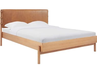 Moe's Home Colby Camel Brown Oak Queen Platform Bed MEYC1045240