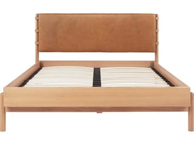 Moe's Home Colby Camel Beige Oak King Platform Bed MEYC1046240