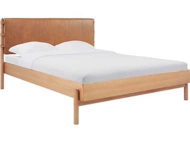 Moe's Home Colby Camel Beige Oak King Platform Bed MEYC1046240