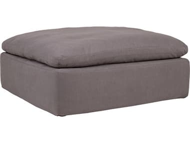 Moe's Home Clay Light Grey Upholstered Ottoman MEYJ100229