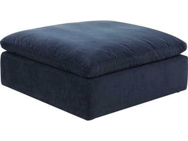 Moe's Home Clay Nocturnal Sky Blue Upholstered Ottoman MEYJ100246