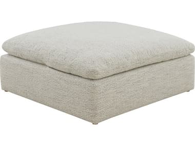 Moe's Home Clay Coastside Sand Beige Upholstered Ottoman MEYJ100249