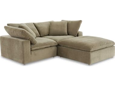Moe's Home Clay Nook 89" Wide Green Fabric Upholstered Sectional Sofa MEYJ100916