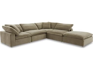 Moe's Home Clay Dream 133 Wide Green Upholstered Sectional Sofa MEYJ101116