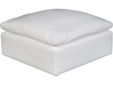 Moe's Home Terra Peyton Pearl White Upholstered Ottoman MEYJ101405