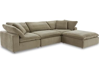 Moe's Home Terra Lounge 114 Wide Green Upholstered Sectional Sofa MEYJ101516