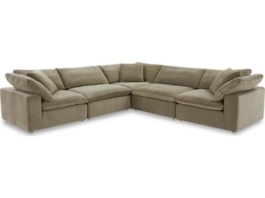 Moe's Home Terra Classic Green Upholstered Sectional Sofa MEYJ101716