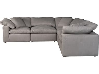 Moe's Home Terra Gray Upholstered Sectional Sofa MEYJ101729