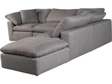 Moe's Home Terra Gray Upholstered Sectional Sofa MEYJ101829