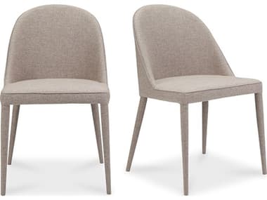 Moe's Home Burton Beige Upholstered Side Dining Chair - Set of Two MEYM100126