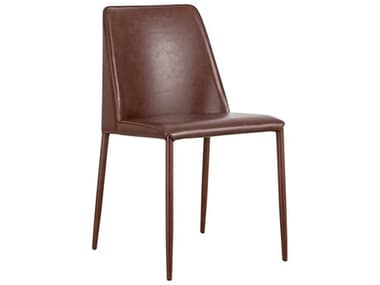 Moe's Home Leather Ply Wood Red Upholstered Side Dining Chair MEYM100406