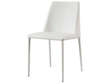 Moe's Home White Fabric Upholstered Side Dining Chair MEYM100418