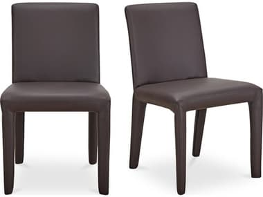 Moe's Home Monte Dining Chair Dark Brown Vegan Leather Set of 2 - Set of Two MEYM100720