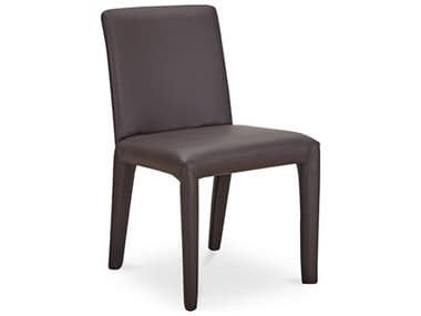 Moe's Home Monte Brown Leather Armless Dining Chair Set Of Two MEYM100720