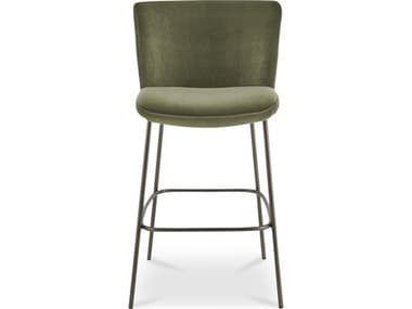 Moe's Home Early Faux Green Mohair Bar Stool MEYM101427