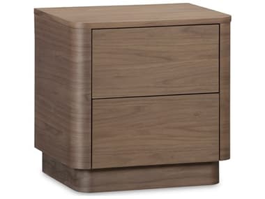 Moe's Home Round Off 2-Drawers Rubberwood Nightstand MEYR101303