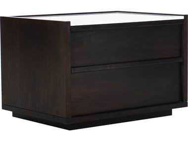 Moe's Home 2-Drawers Brown Acacia Wood Nightstand MEZT102825