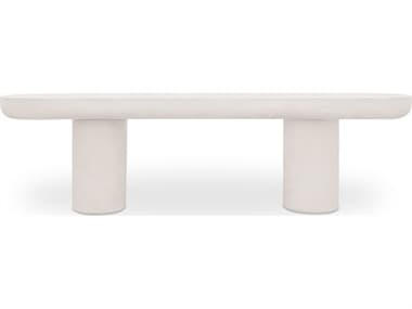 Moe's Home Rocca White Accent Bench MEZT1037050