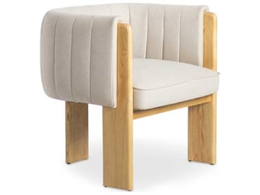 Moe's Home Sofi 27" White Fabric Accent Chair MEZT104134