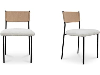 Moe's Home Foley Black Upholstered Armless Dining Chair Set Of Two MEZT104518