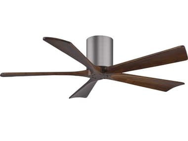 Matthews Fan Company Irene Brushed Pewter 52'' Wide Indoor / Outdoor Ceiling Fan with Walnut Blades MFCIR5HBPWA52