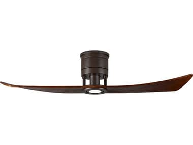 Matthews Fan Company Lindsay Textured Bronze 52'' Wide LED Indoor / Outdoor Ceiling Fan with Walnut Blades MFCLWTBWA