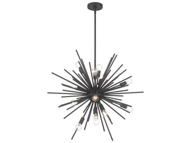 Minka Lavery Bessel 15-Light Coal Black Sputnik Pendant MGO111266