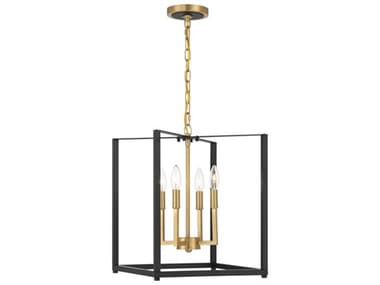 Minka Lavery Colwick 4-Light Coal Black Signature Brass Pendant MGO1464883