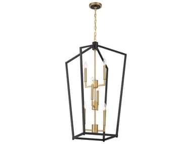 Minka Lavery Colwick 6-Light Coal Black Signature Brass Tiered Pendant MGO1465883