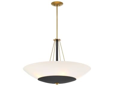 Minka Lavery Bax 5-Light Sand Coal Soft Brass Black Bowl Pendant MGO1705781