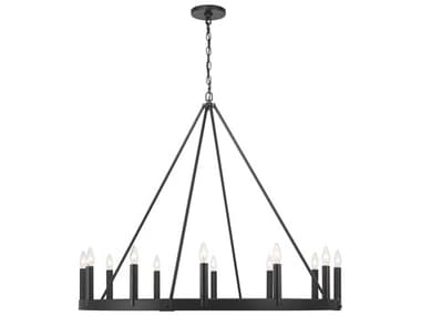 Minka Lavery Dutton 12-Light Coal Black Chandelier MGO171666A