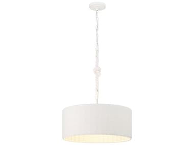 Minka Lavery Lodelle 3-Light Matte White Drum Pendant MGO180444B