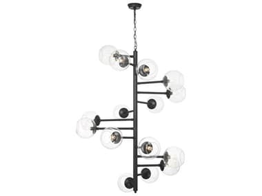 Minka Lavery Millikan 15-Light Coal Black Globe Tiered Pendant MGO189466A